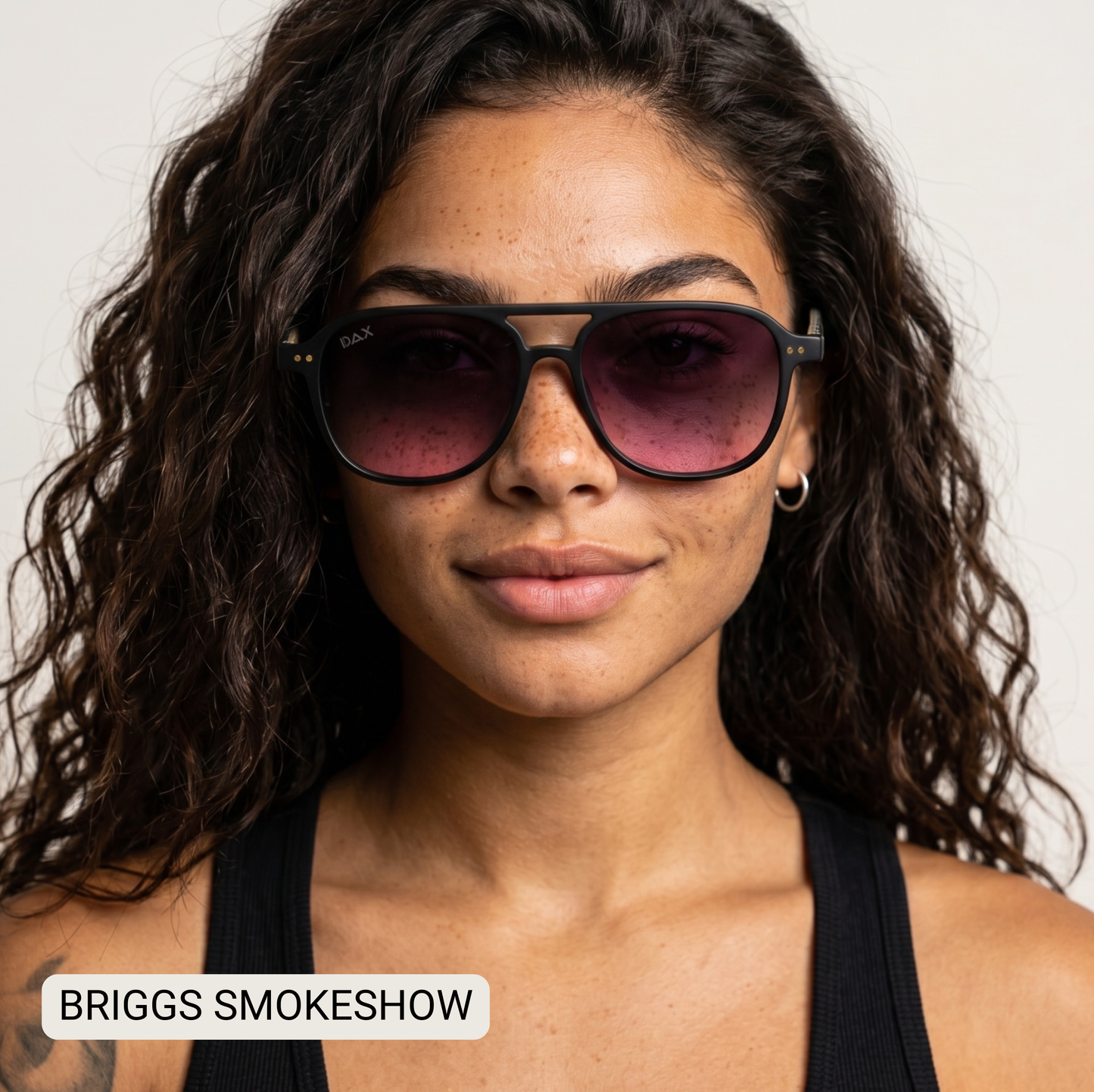 Briggs - Women's Polarized Small/ Medium Aviator: Black Gradient Fl/Tx