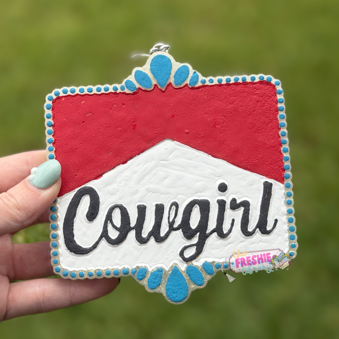 Cowgirl Frame Car Freshie