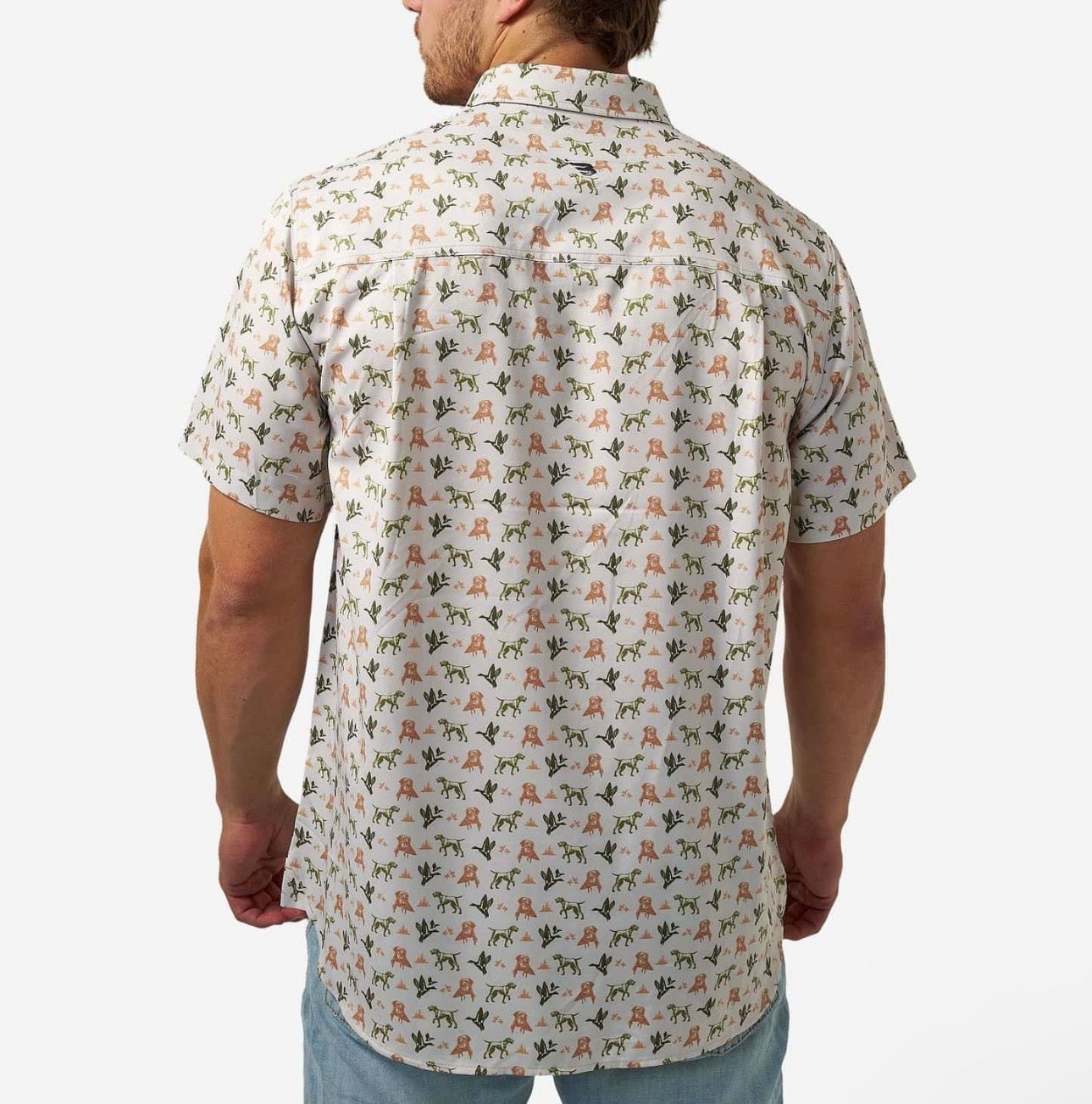 MALLARD DUCK DOG PERFORMANCE BUTTON UP Burlebo PBU-MDD Fl