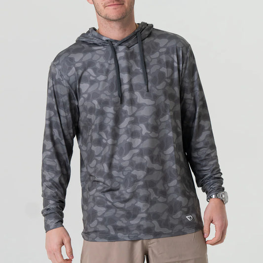 Stone Camo Performance Hoodie Burlebo with UPF 50 Sun Protection Tx