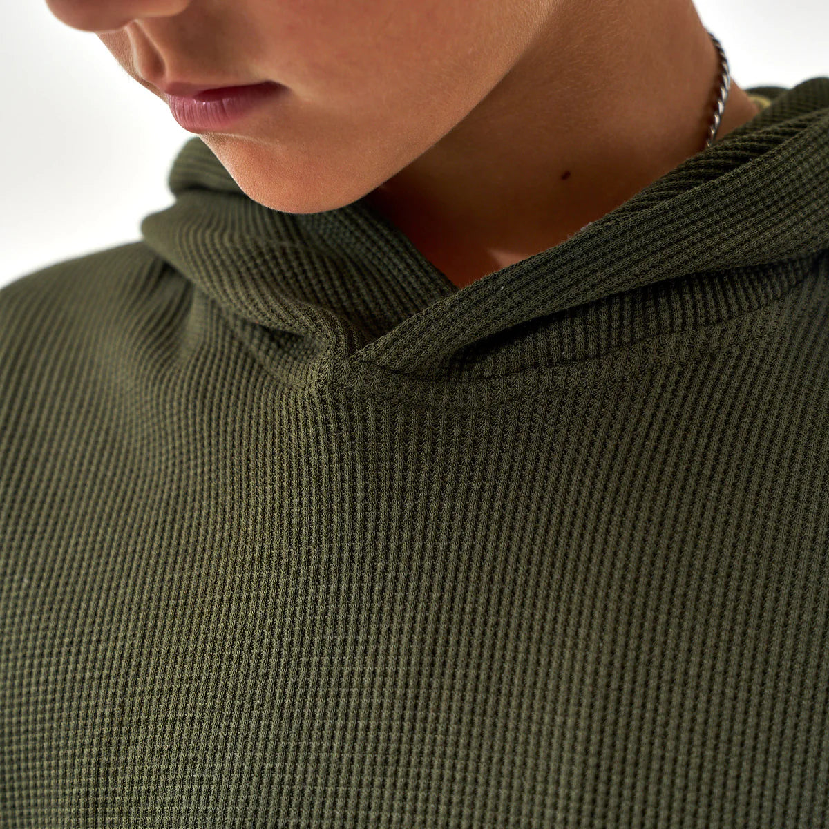 Youth Mallard Green Thermal Hoodie