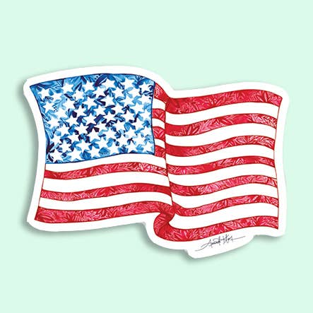 American Flag Vinyl Sticker