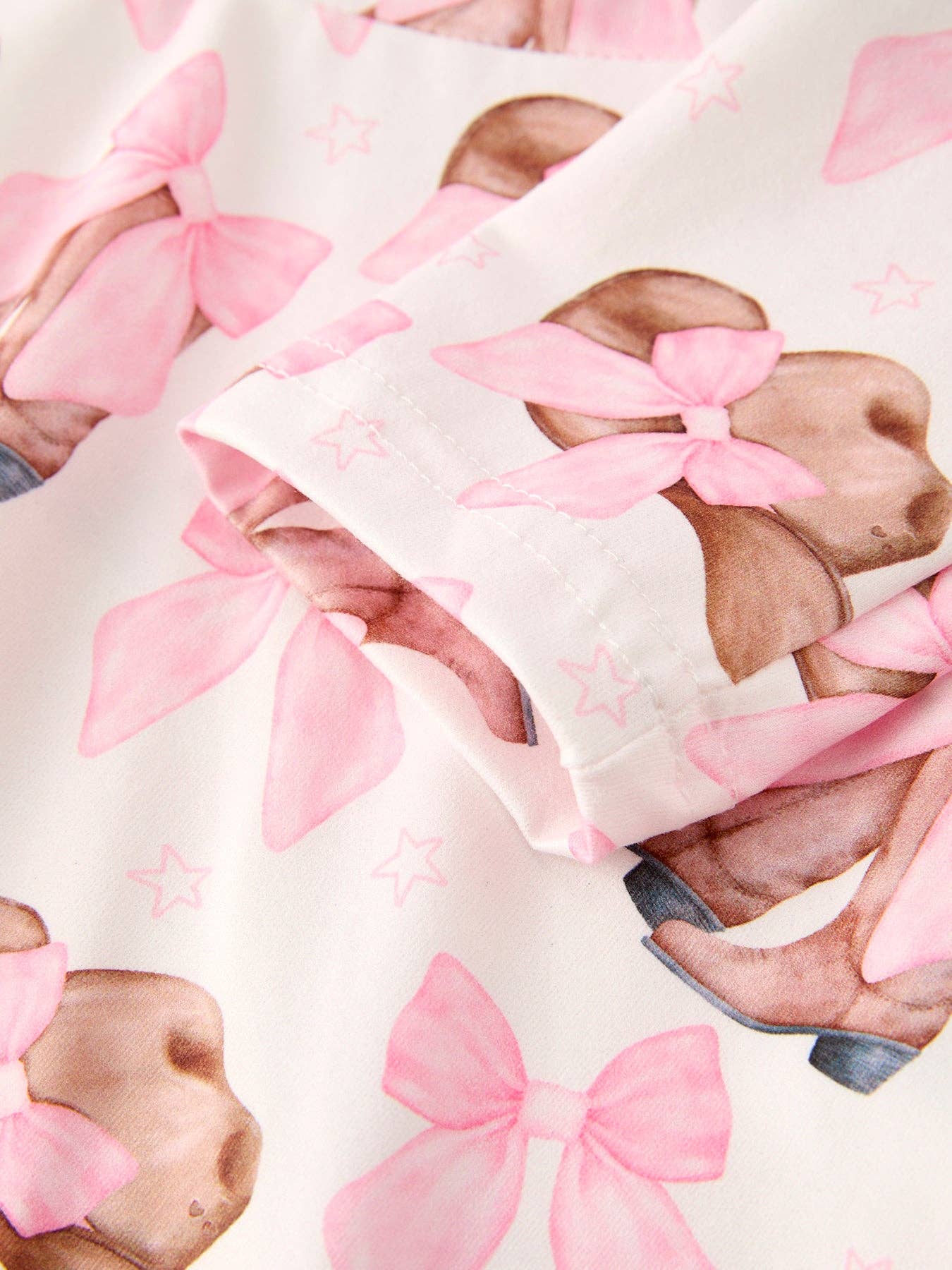 Autumn Western Girls Bow Milk Silk Long Sleeve Dress: 2