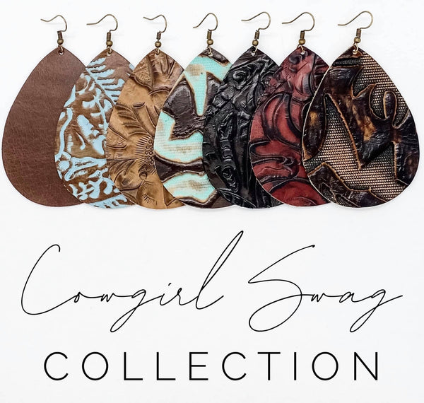 Cowgirl Swag Deep Bourbon Collection -Earrings:  Mini 1.5" Doohickie