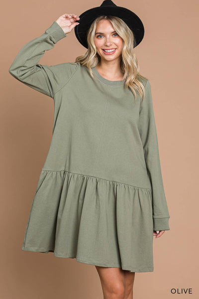 Women's Washed Cotton French Terry Dress