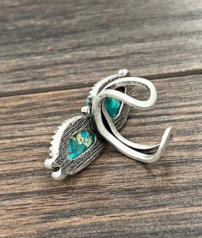 750556, 1.5" Western Gemstone Adjustable Ring