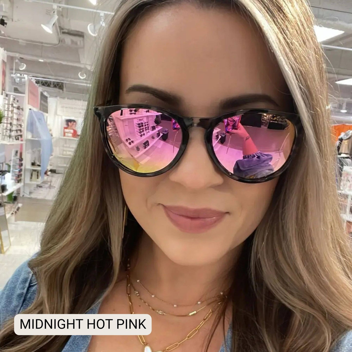 Midnight - Women's Polarized Medium Horn Sunglasses: Sand Fl Dax