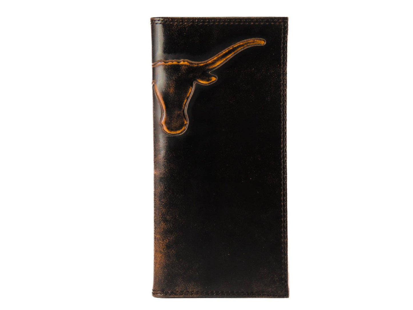 Texas Longhorns Burnished Leather Zep  Secretary Wallet