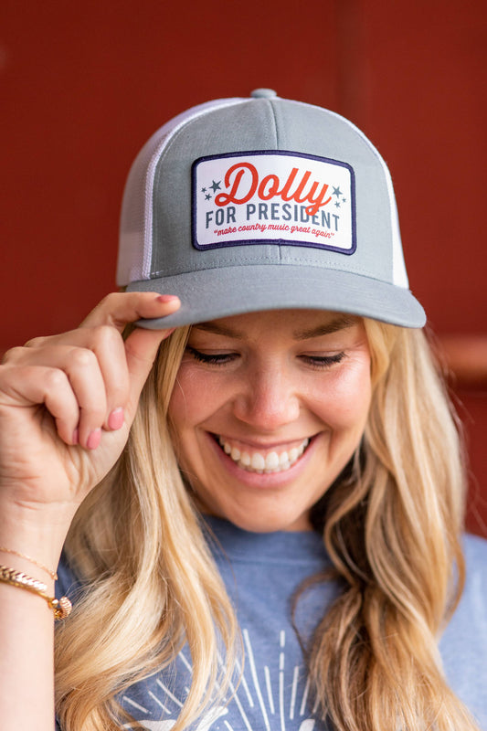 Dolly for President Patch - Trucker Hat Southern Fried Design Barn