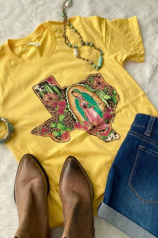 Bella Canvas Virgin Mary Texas, Religion, Texas: Yellow L&B