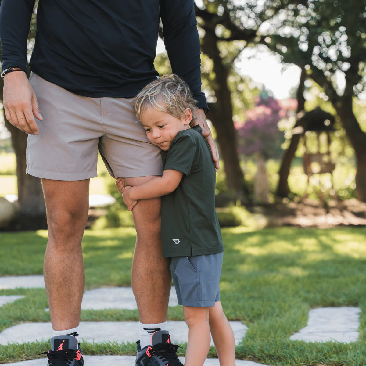 River Rock Grey Youth Everyday Shorts  with Classic Deer Camo pocket Burlebo (FL)
