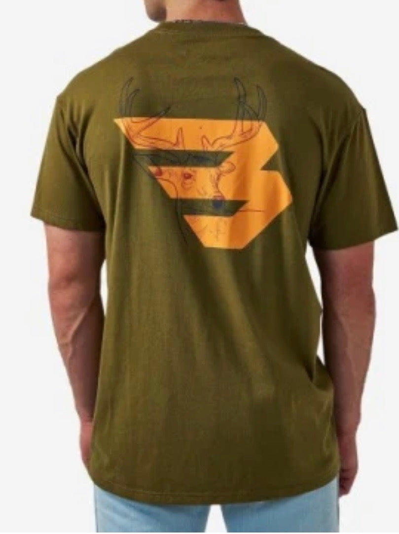 Men's Burlebo Hunter Green
Deer Flying B Logo Short Sleeve Tee Tx/ Fl SST-DRFB-HNTG