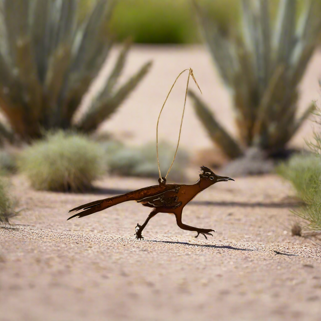 Roadrunner Running Desert Southwest Ornament Ironworks