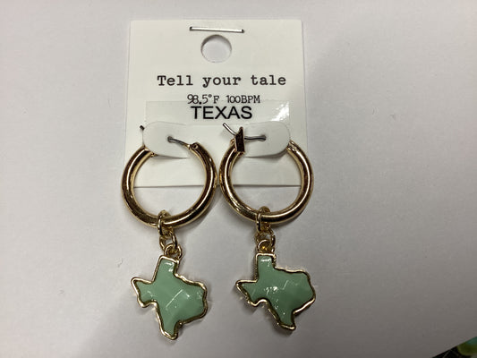 Tell your tale Green Texas Earring