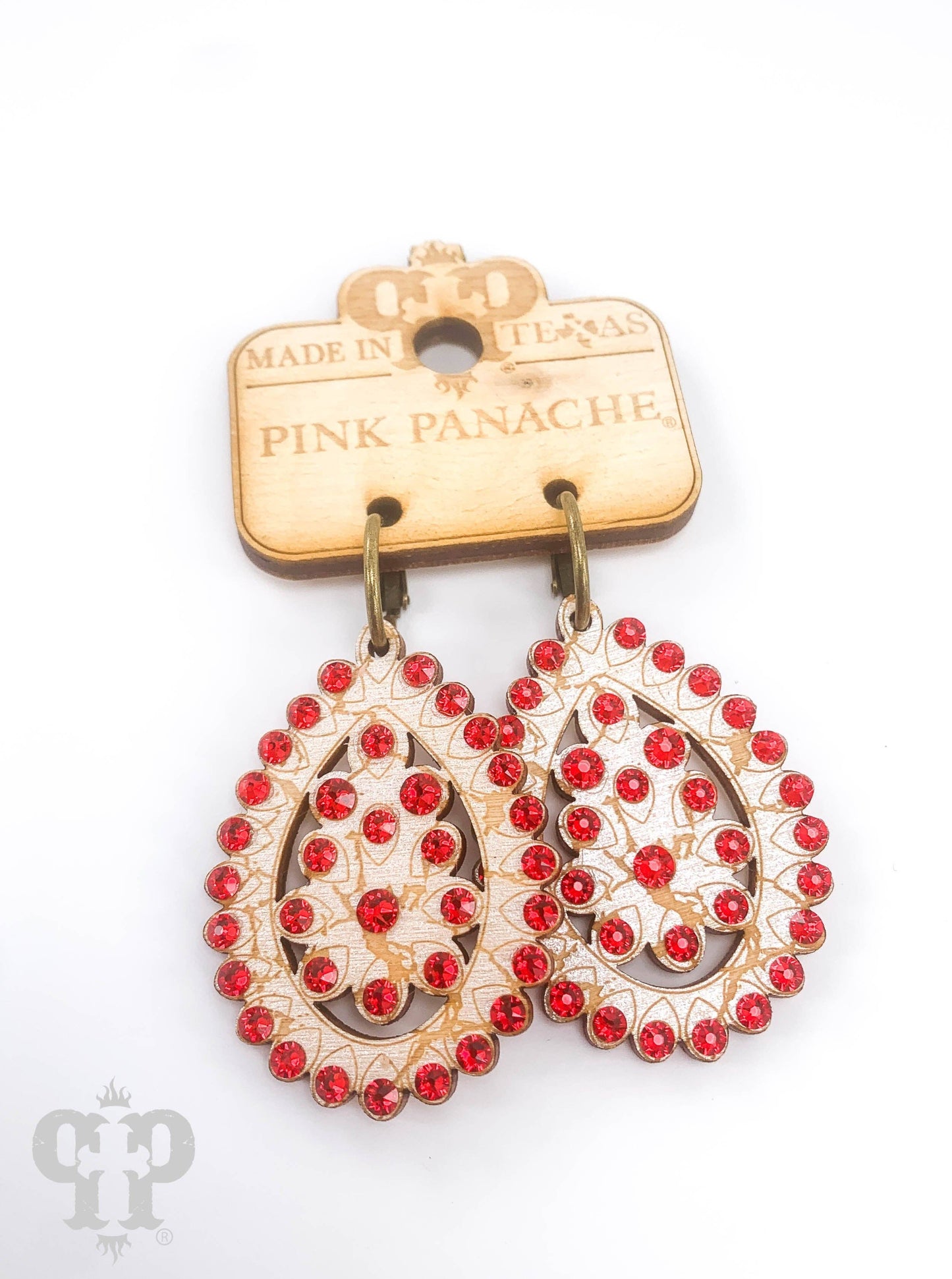 Santa Fe teardrop earring, small size: Light Colorado Or Pearl White PP
