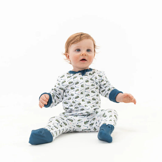 Tap It In Golf and Alligators Baby Zip Up Burlebo
