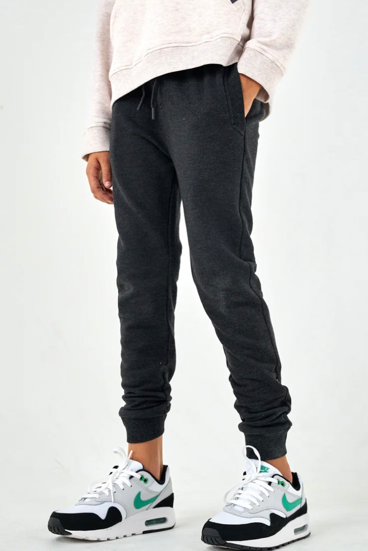 Youth Heather Black Joggers Burlebo