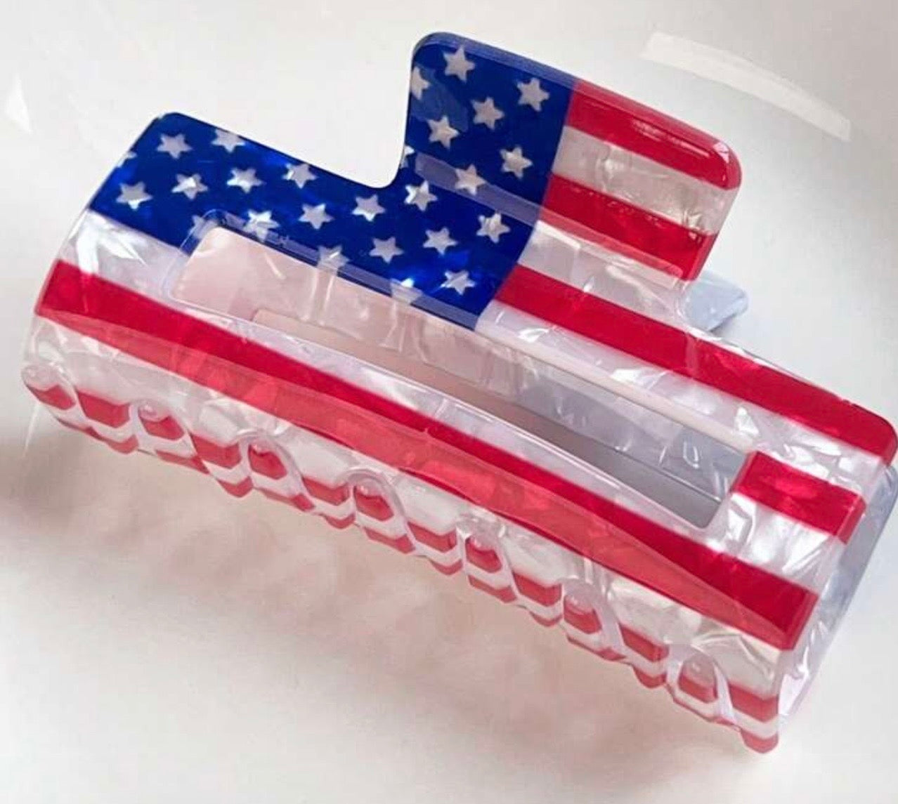American Flag Hair Clip