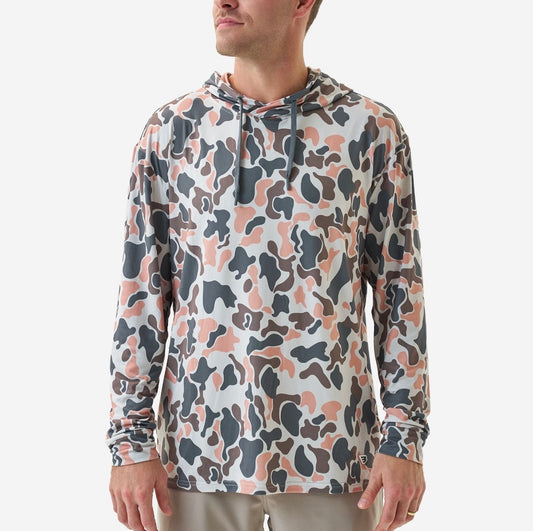 Vintage Camo Performance Hoodie with UPF 50 Sun Protection Burlebo Tx/ Fl