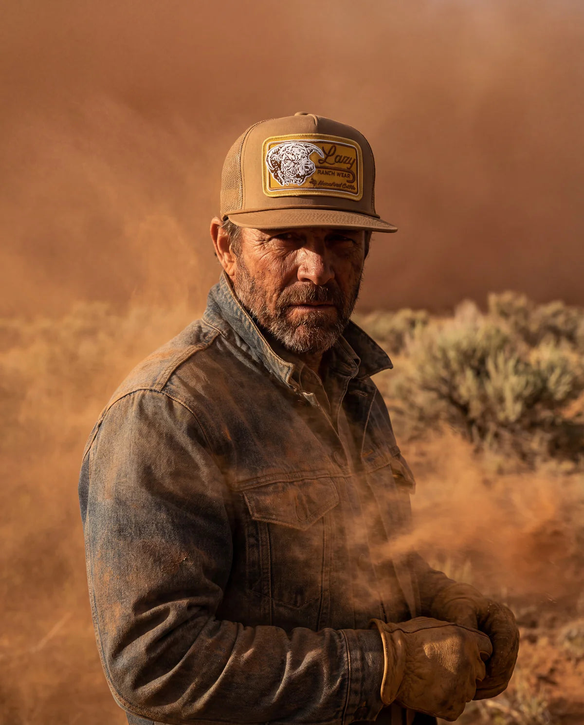 LAZY J RANCH DUST STORM CLASSIC ROPE TRUCKER HAT