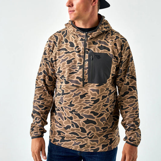 Blaze Tech Quarter Zip Gauge Camo Jacket Burlebo