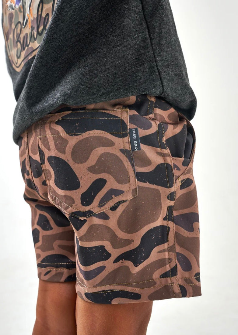 Youth Heather Black Ducks Flying In Tee Burlebo