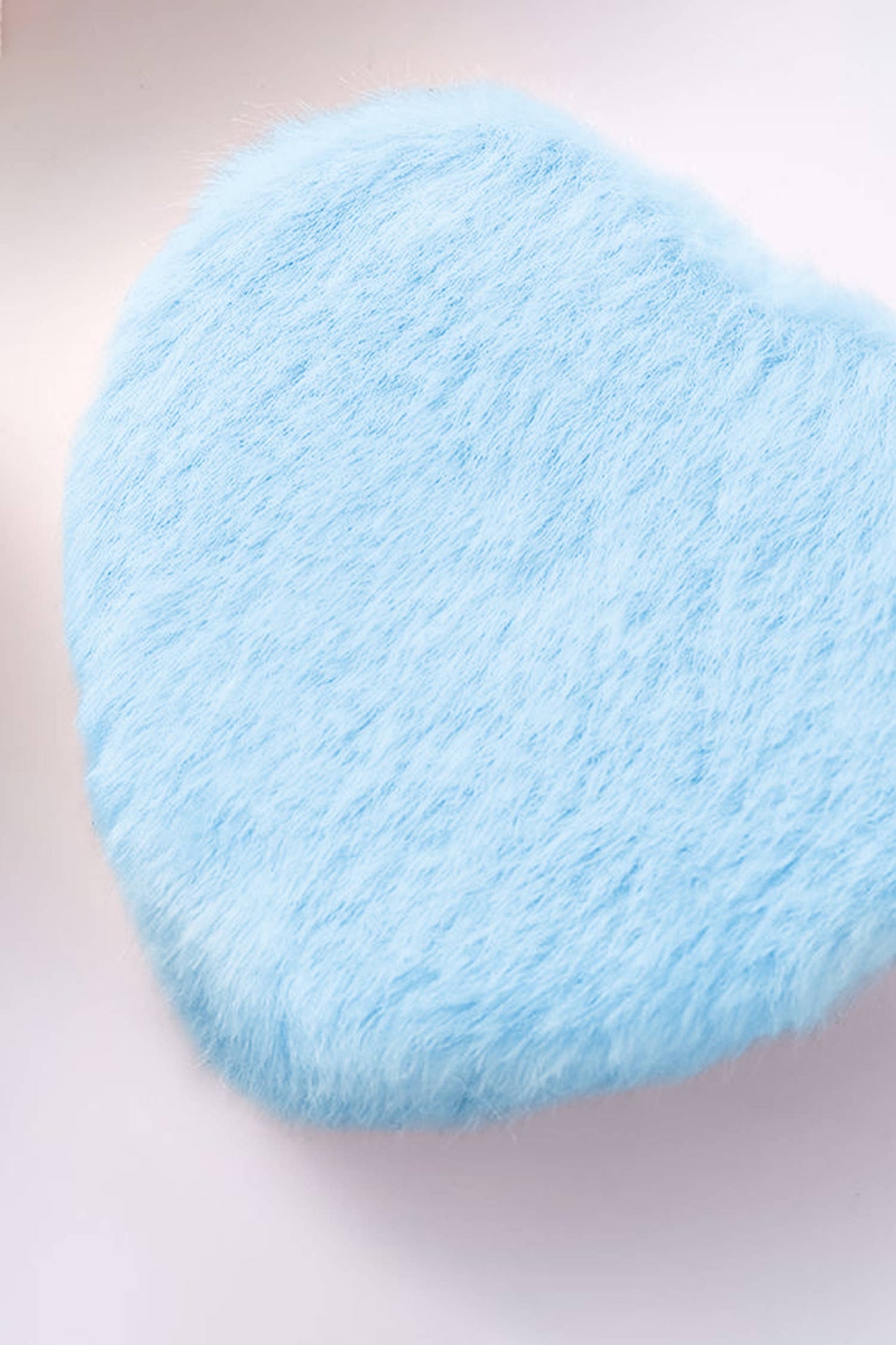 66Heart Shape Double Sides Fluffy Cute Mini Cosmetic Mirror : Pink