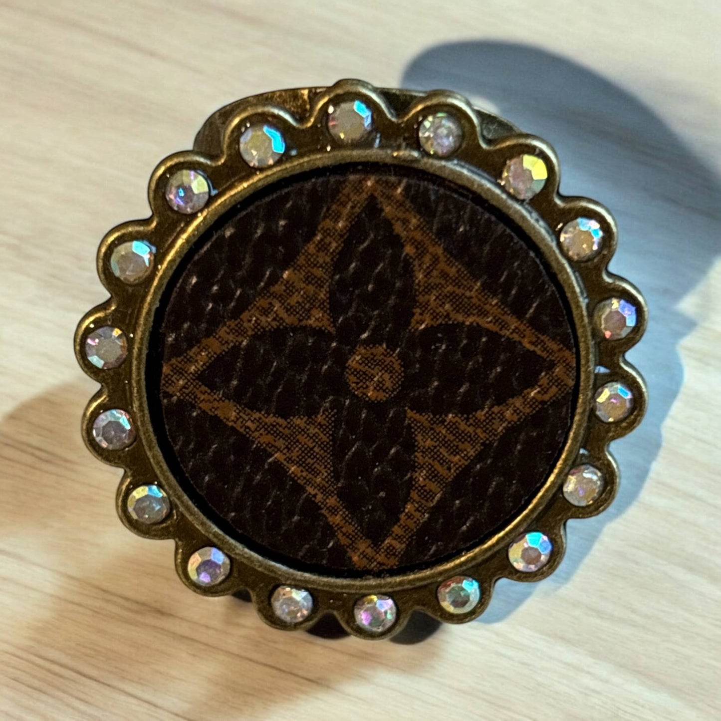 Round Rhinestone Ring