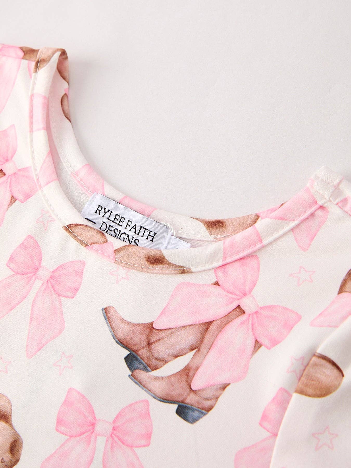 Autumn Western Girls Bow Milk Silk Long Sleeve Dress: 2