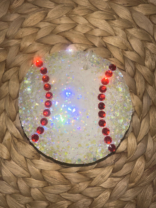 Blinged Baseball Freshie Leafcut