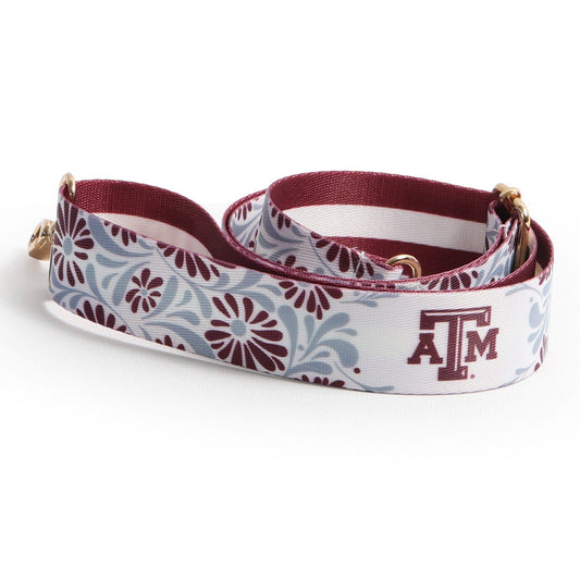 Texas A&M  Floral Purse / Bag Strap by Desden: