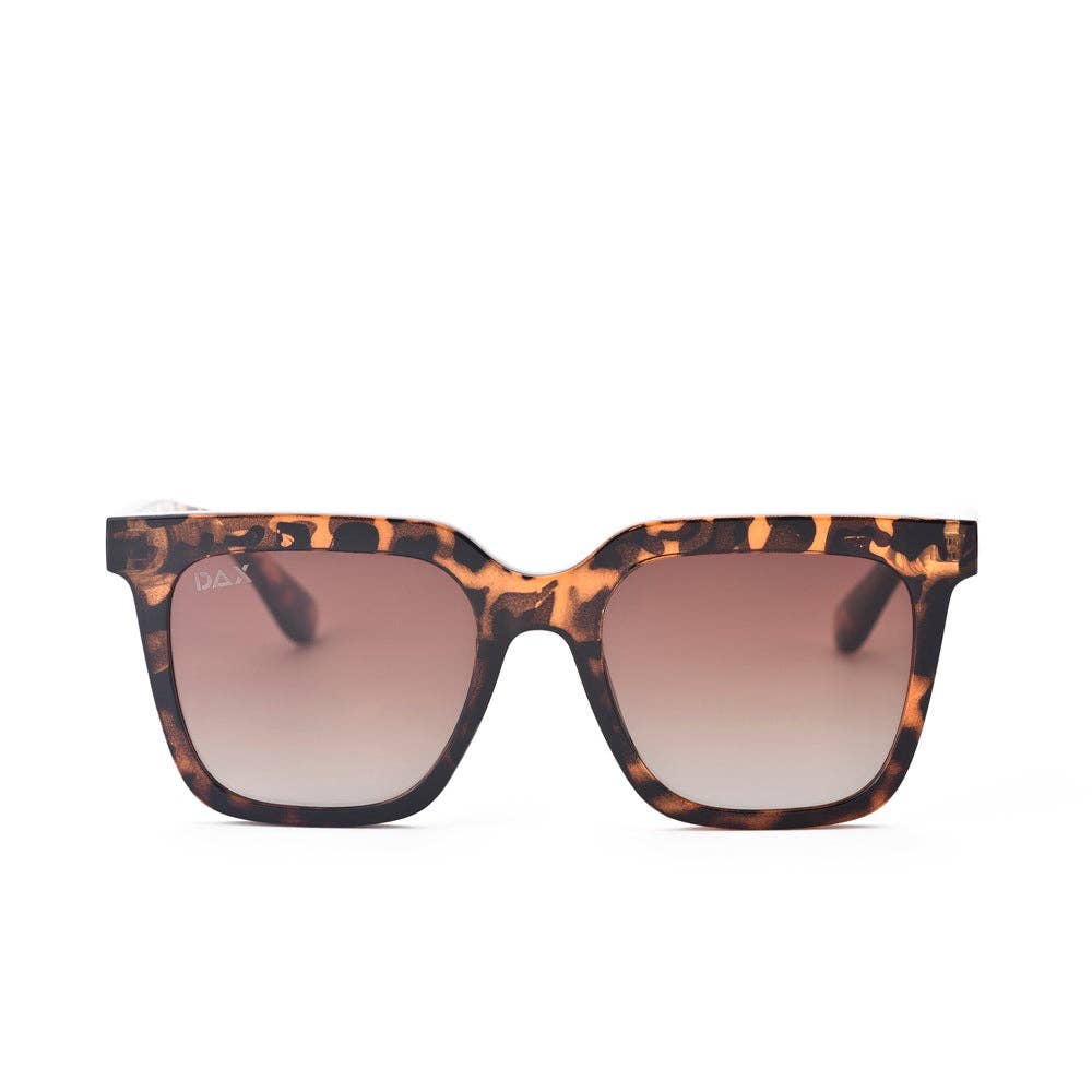 Dani- Women’s Square Sunglasses – Oversized : Brown Cheetah Tx Dax