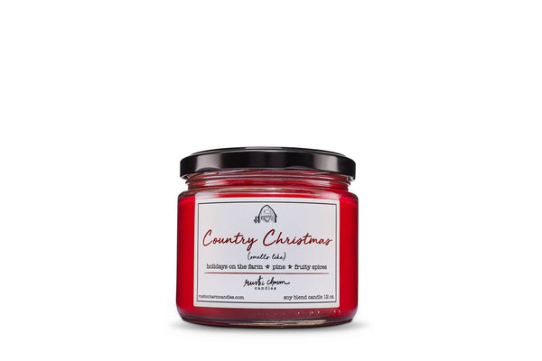 Country Christmas Candle -rustic charm