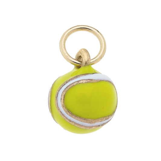 3-D Tennis Ball Charm in Neon Yellow Canvas
