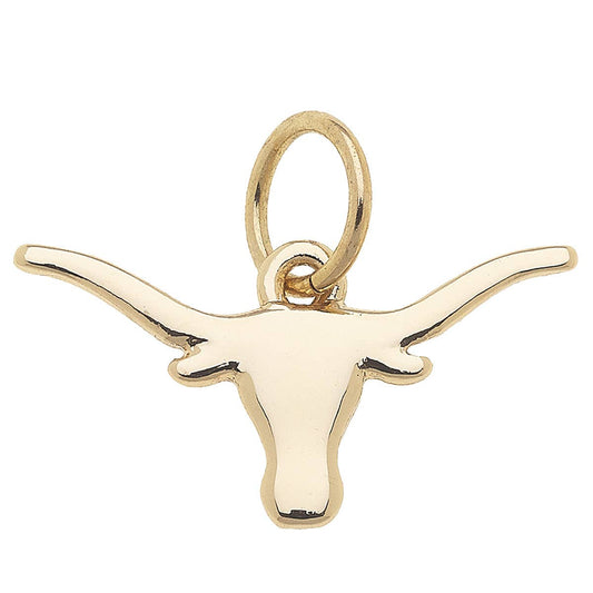 Texas Longhorns Shiny Gold Logo Charm Canvas