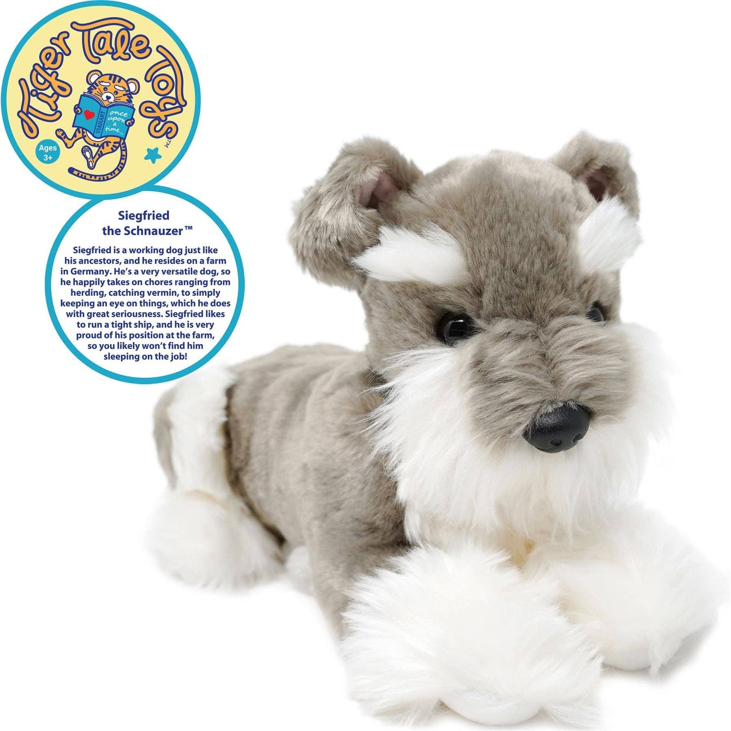 Siegfried The Schnauzer | 13 Inch Stuffed Animal Plush | Viahart