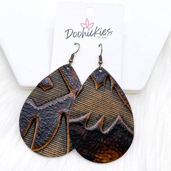 Cowgirl Swag Deep Bourbon Collection -Earrings:  Mini 1.5" Doohickie