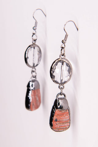 Pica Drop Jeweled Earrings - Agate Liv Rocks