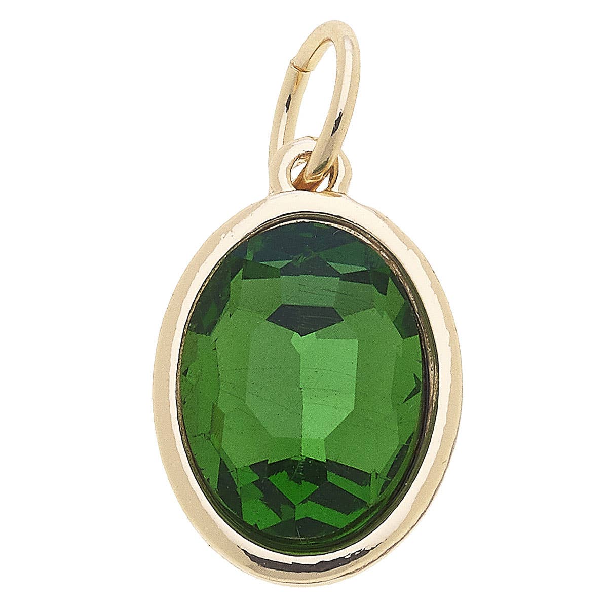 Glass Birthstone Charm: April / "Diamond" Clear canvas