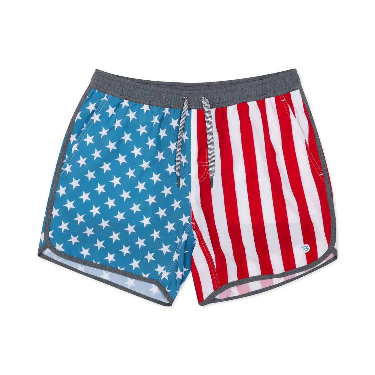 Throwback USA American Flag Burlebo Swim Trunks Tx/Fl
