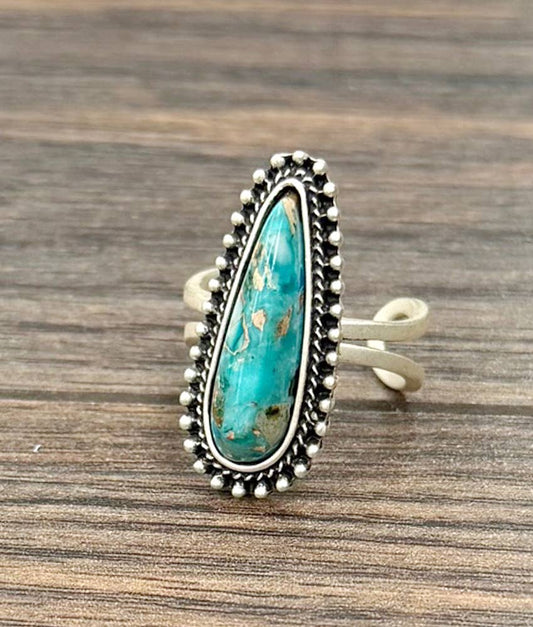 Western 1.2” Gemstone Adjustable Ring 750577 Isac