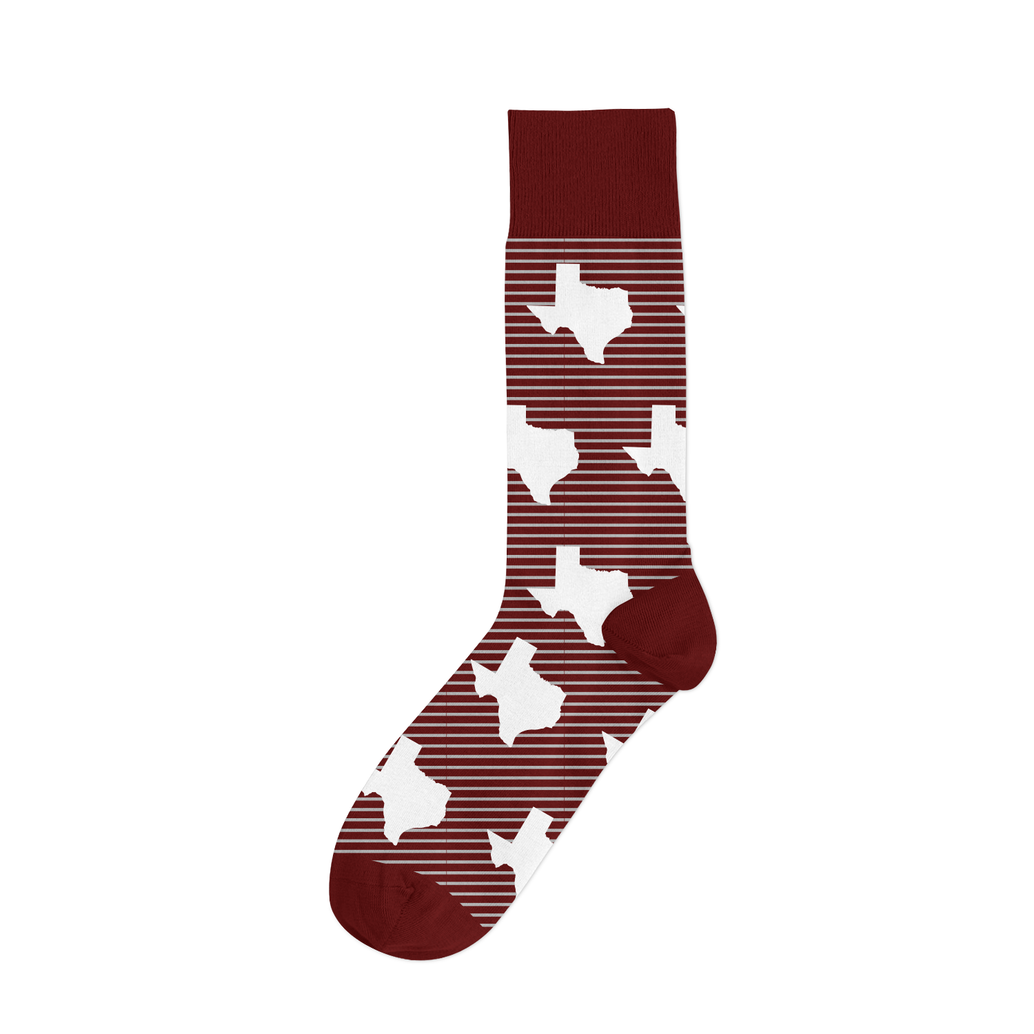 Texas TX Maroon Stripe/White Socks-Barrel Down South