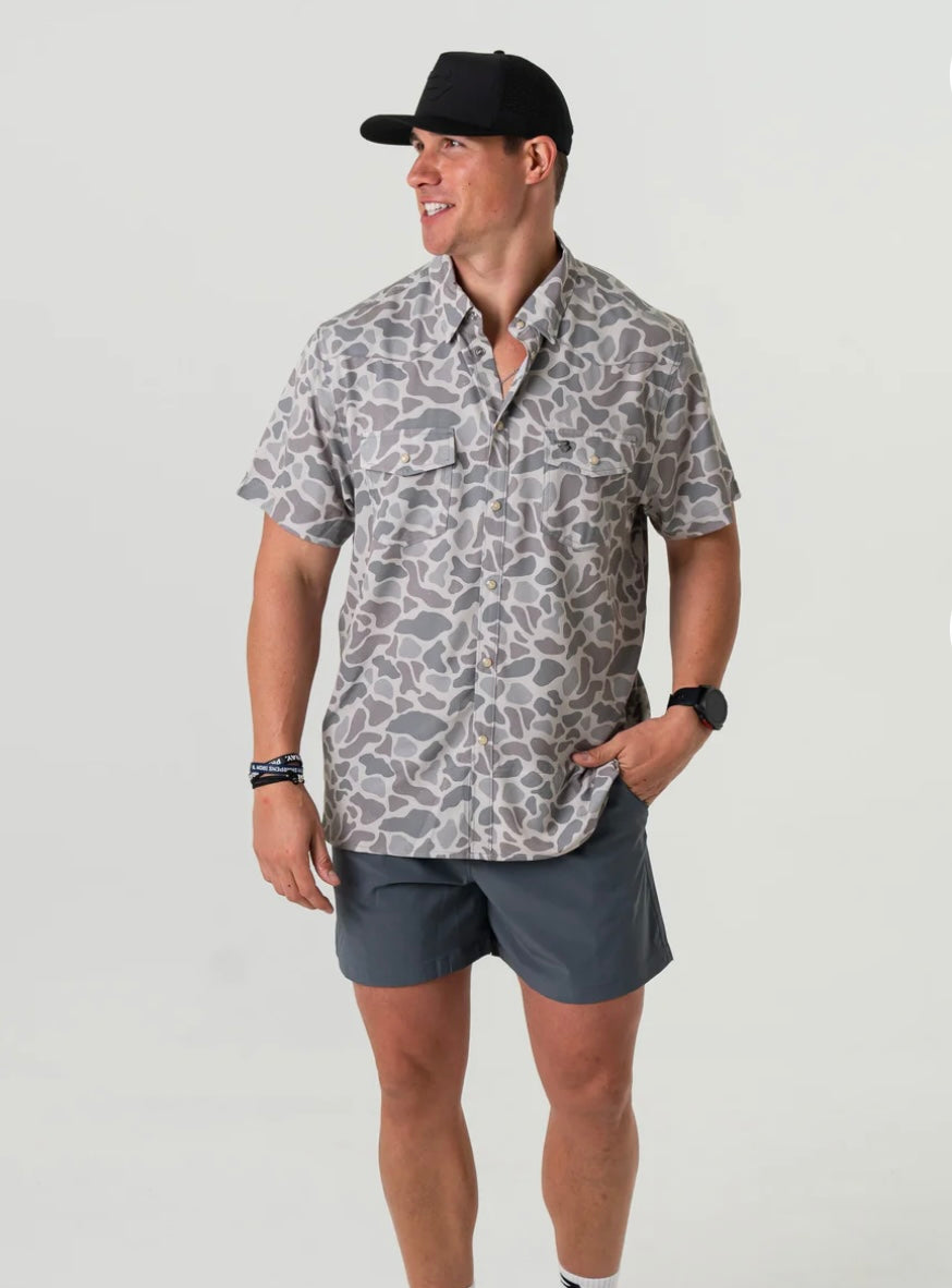 Classic Deer Camo Performance Western Shirt Burlebo