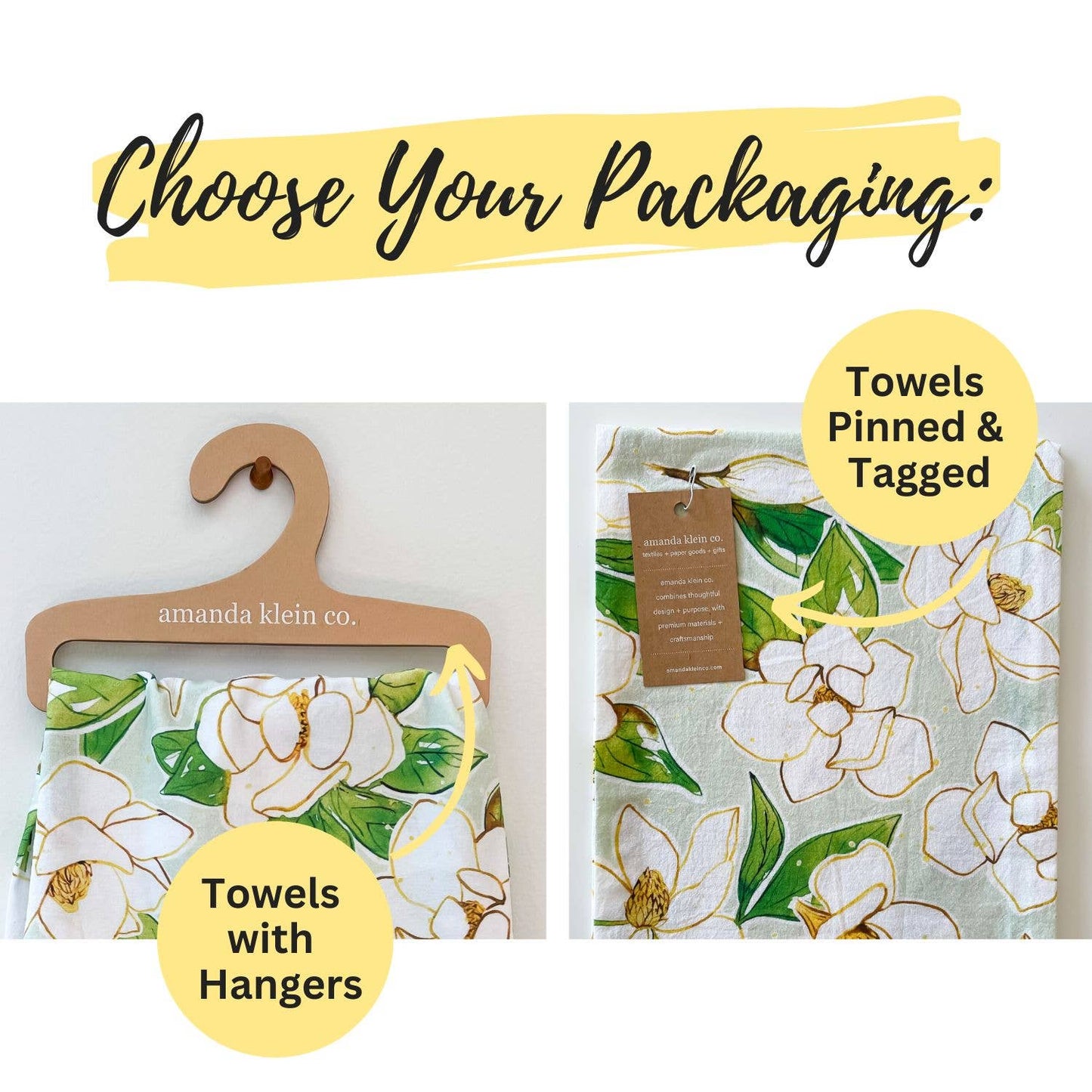 Cross Flour Sack Tea Towel: Towels with Hangers Amanda Klein