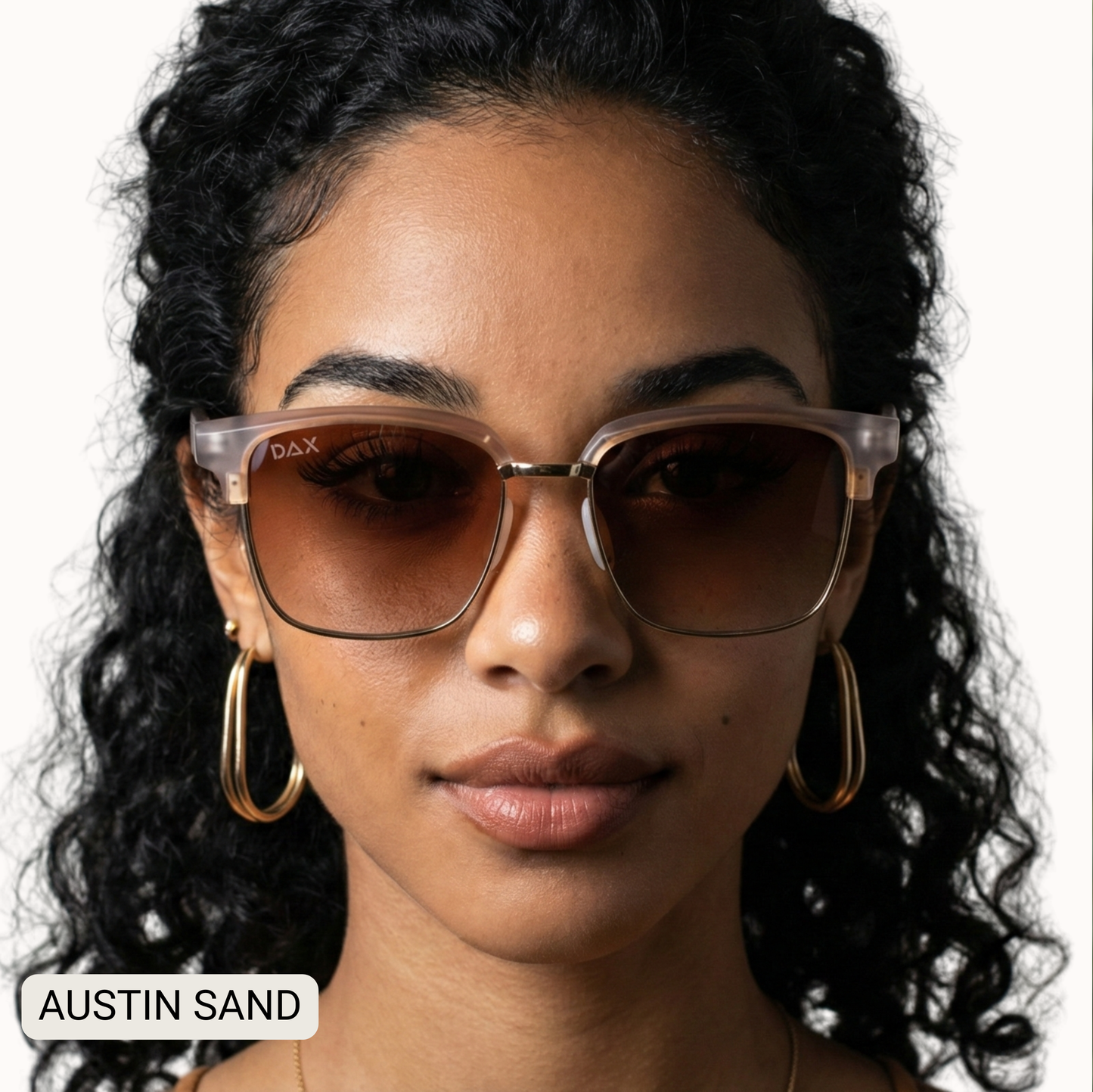 Austin - Unisex Polarized Square Sunglasses: Sand Dax Fl