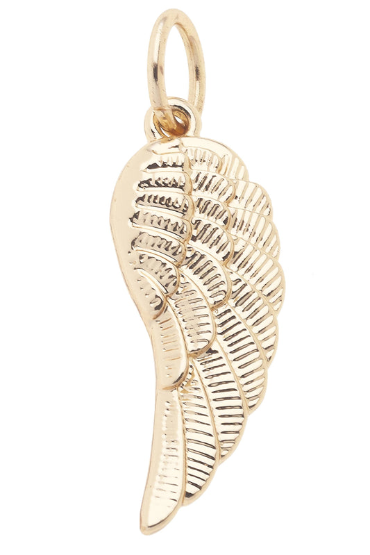 Angel Wing Charm in Shiny Gold Canvas