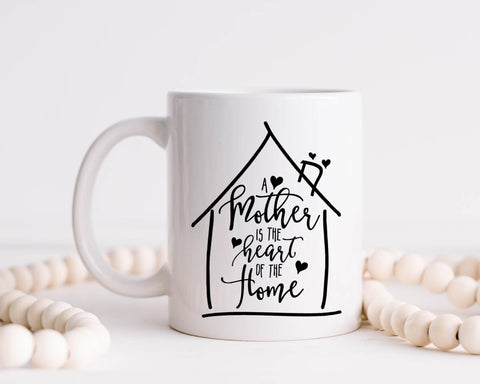 Mother's Day Coffee Mug, Mom Mug, Home Decor: 11 oz White Handle HM Mug