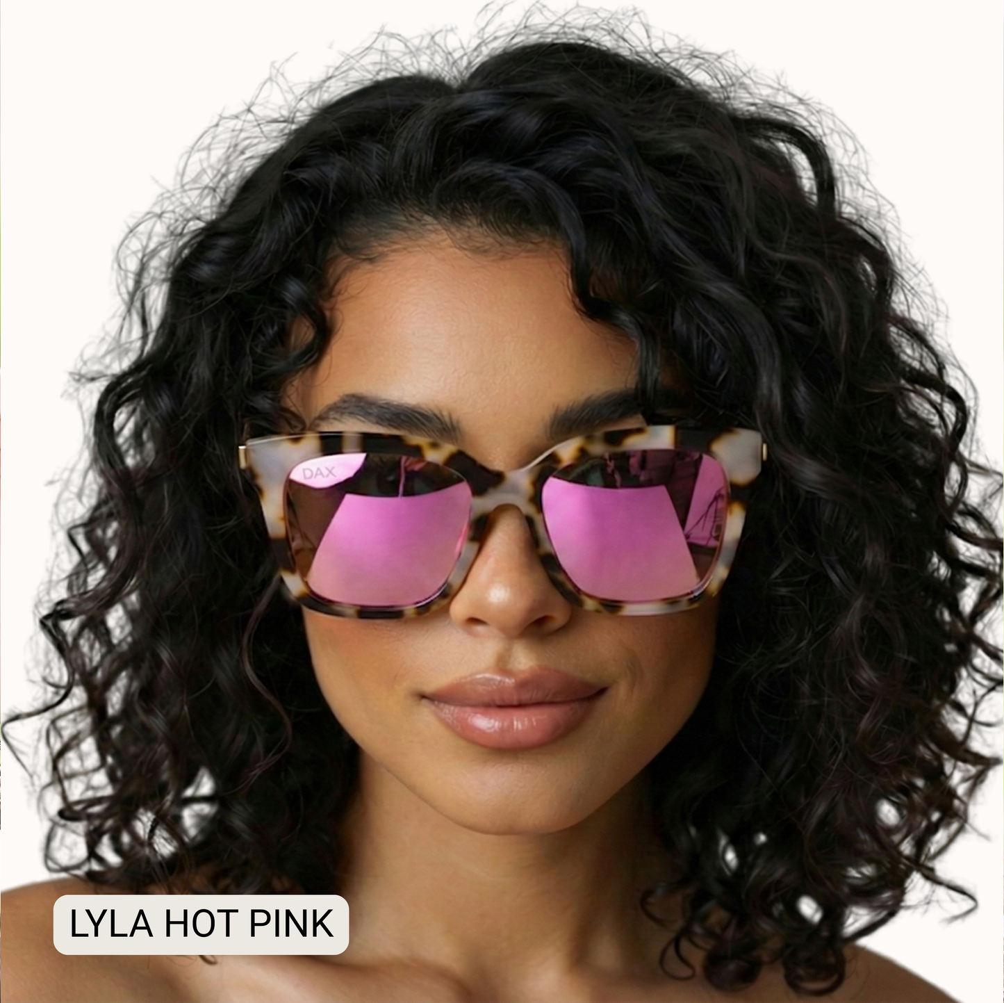 Lyla - Polarized Medium Cat Eye Sunglasses: Black Fl Dax