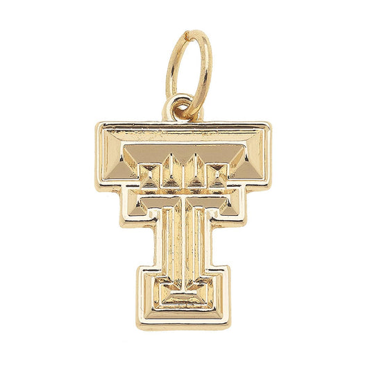 Texas Tech Red Raiders Shiny Gold Logo Charm Canvas