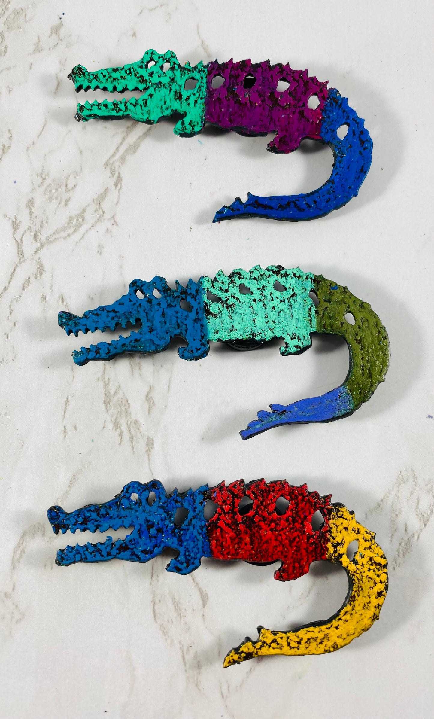 Alligator magnet nautical ocean gifts recycled metal gifts